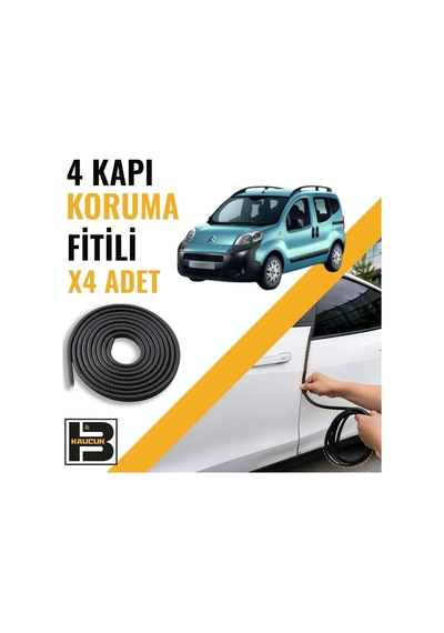 Citroen Nemo Kapı Koruma Fitili-4 Kapı-siyah-bm2448