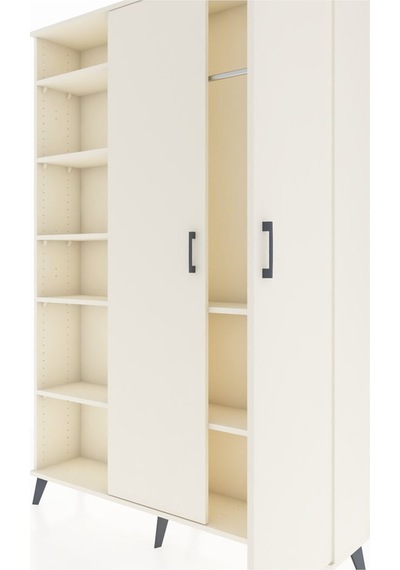 Arges Dolap 7 Raflı 2 Kapaklı Tek Askılı 132x30x195 Aytaşı-ay... Aytaşı