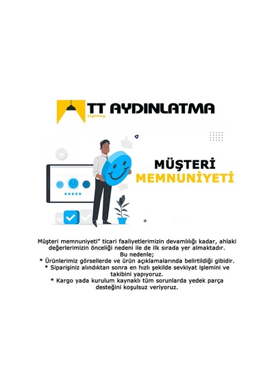 TT036-BY TT Aydınlatma Hashtag Modeli Mat Beyaz (Beyaz Işık) Led Avize Beyaz