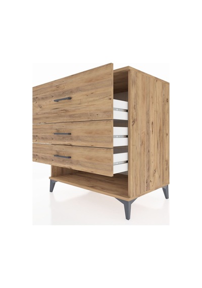 Kronos Şifonyer 3 Çekmeceli 88x59x96 Çam-çam Çam
