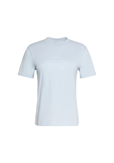 Calvin Klein Ss Classıc Handwrıtı, Cıq Mavi Kadın T-shirt