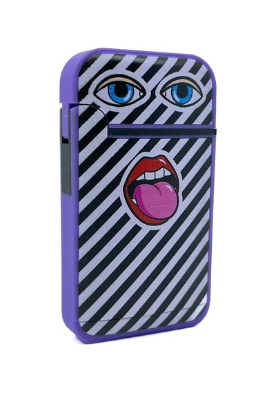 Zengaz Cool Tasarım Jet Alev Çakmak - Happy Mouth Çok Renkli