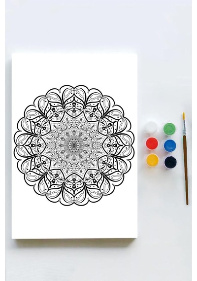 Pster21592 Mandala Tuval Kanvas Tablo Boyama Hobi Seti 16 50x70cm -