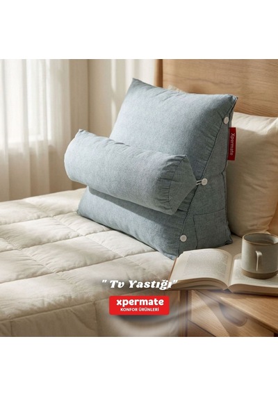 Xpermate Sırt, Bel, Boyun Destekli TV Okuma Yastığı Ameliyat Sonrası Gri