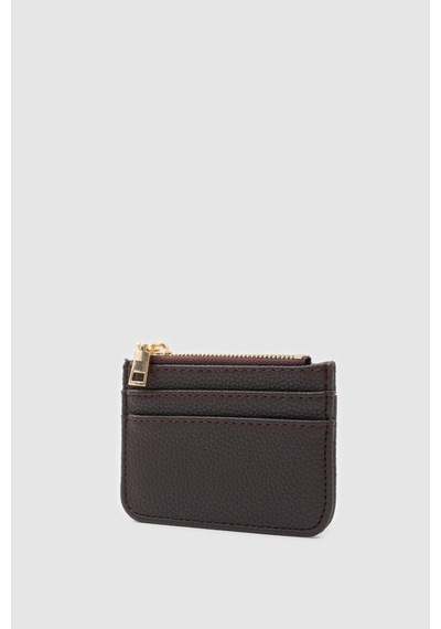 Shule Bags Nook Fermuarlı Charm Kartlık Acı Kahve Acı Kahverengi