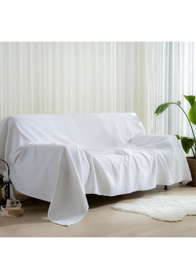Lexroo Rayme Tekstil - 100% Pamuk Pike Yatak Örtüsü Waffle Dokuma Tek Kişilik Pike 160x240 Cm Çok Renkli