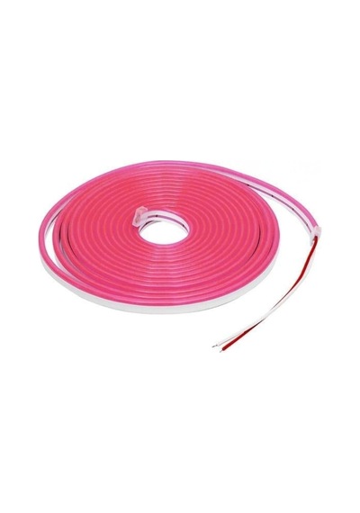 5 Metre Esnek Neon Led Şerit 12 Volt 6x12mm Pembe