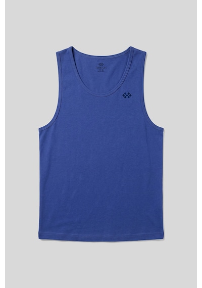 Tommylıfe Parlament Standart Kalıp Basic Spor Performans Kolsuz Erkek Atlet - 88503 Mavi