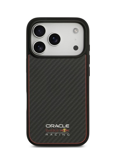 Apple Uyumlu iPhone 17 Pro Kılıf Redbull Lisanslı M-safe Şarj Özellikli Karbon Fiber Kevlar Kapak Siyah