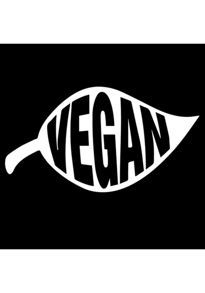Vegan Yaprak Yaratıcı Araba Sticker Beyaz 18Cm