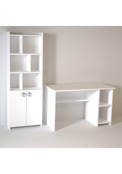 Kalenderdekor1 Kalender Dekor Avel Mayra 120 Cm Çalışma Masası Takımı Avem01 Beyaz