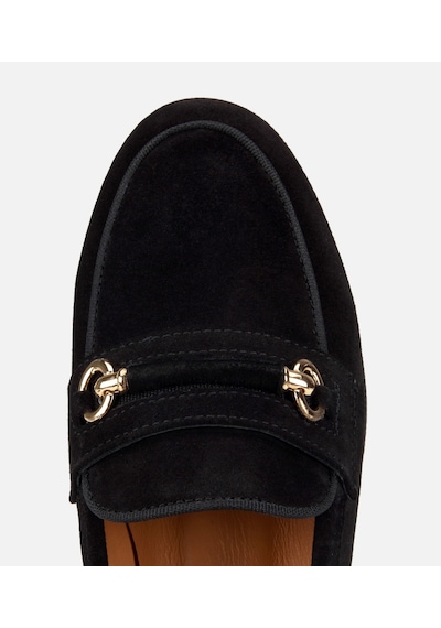 Hotiç Kadın Süet Deri Siyah Tokalı Klasik Loafer 01ayh321330a100 01ayh321330a100