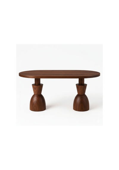 Monera Oval Ahşap Yemek Masası 90x170 Ceviz