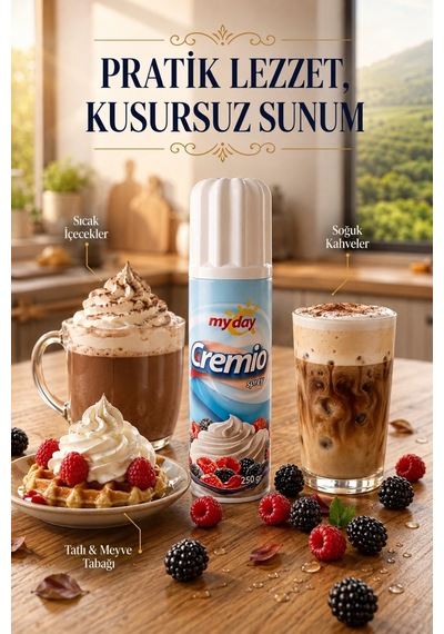 Myday Sprey Krem Şanti Pratik Kahve ve Pasta Süsleme Şantisi 250 G