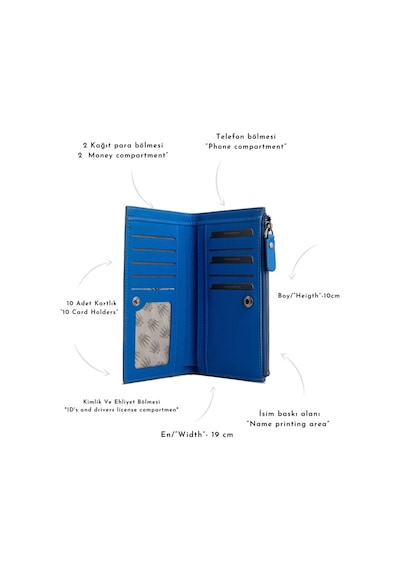 Watchofroyal Louıs Blue Hakiki Deri Telefon Cüzdanı