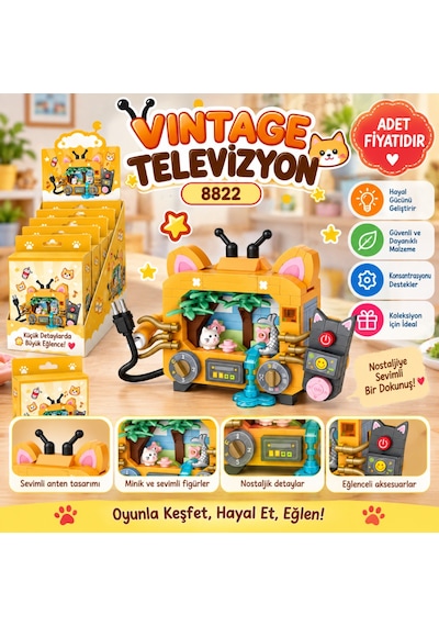 8822 Televizyon Model  360 Parça Block Oyuncak Adet