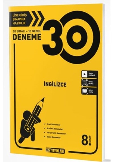 Hız  8. Sınıf İngilizce Deneme 30'lu