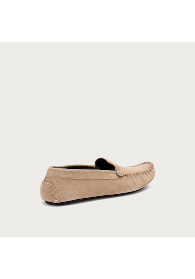 Sand Beige Oxford / Klasik Erkek 12b0 Frau Velour Leather Bej