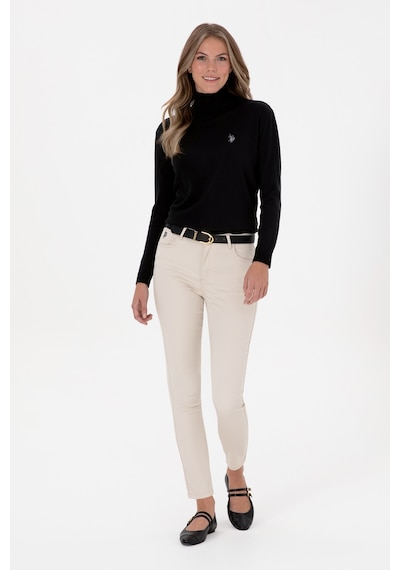 U.S. Polo Assn. Kadın Siyah Boğazlı Basic Kazak 50313621-VR046