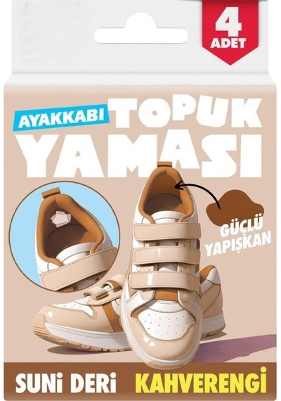 Ayakkabı Topuk Yaması Ayakkabı Tamir Yaması Sunni Deri Kendinden Yapışkanlı-kahverengi