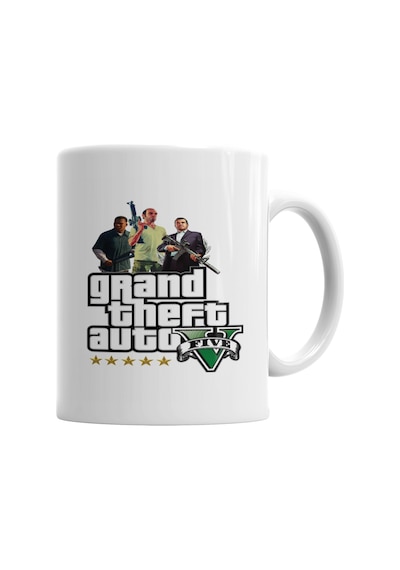 Gta 5 Grand Theft Auto Iv Estrelas Kupa Bardak Porselen Karışık