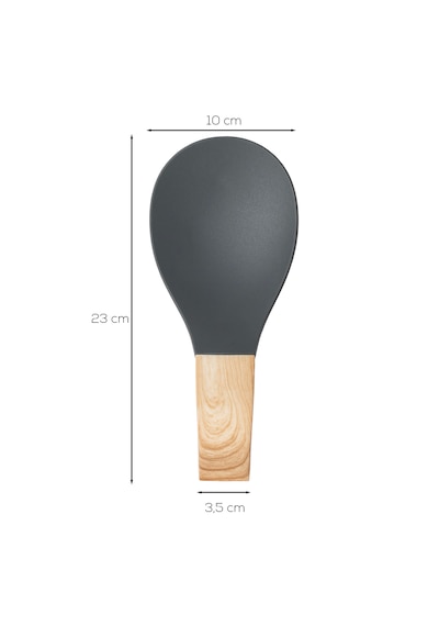 Porsima Pbt-718-1 Bambu Saplı Silikon Kirli Kepçe Kaşıklık Altlığı Kepçe Ve Kaşık Nihalesi Antrasit