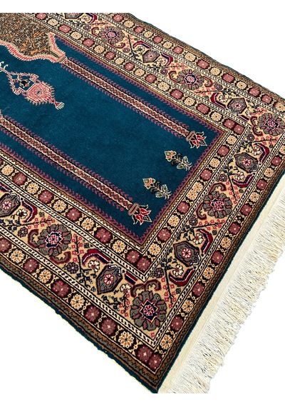 El Dokuma Bünyan Halısı Seccade 90x140 Su Yeşili Yün Namazlık El Dokuma Bünyan Halısı Seccade 90x140 Su Yeşili Yün Namazlık