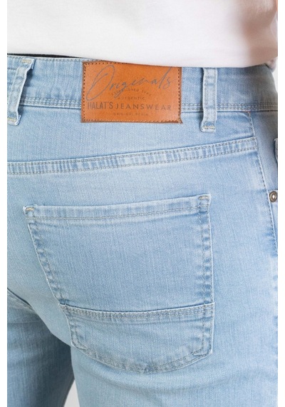 HLT Jeans Erkek Buz Mavi Taşlamalı Slim Fit Likralı Jean Kot Pantolon Mıchael