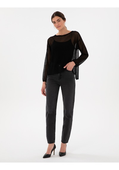 Pierre Cardin Kadın Siyah Kazak /triko 50305604-vr046 Siyah
