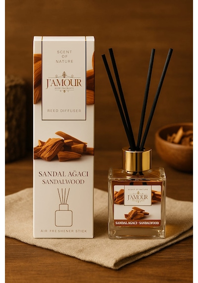 Sandal Ağacı Çubuklu Oda Kokusu Bambu Kokusu Kalıcı Oda Kokusu, Banyo,ev Kokusu 100 Ml Sandal ağacı
