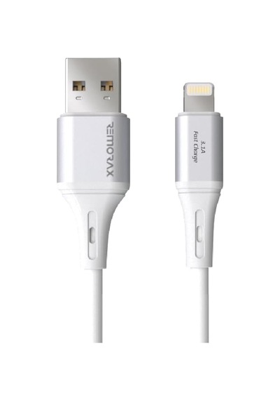 2adet X 2metre Usb A-lightning Kablo Seti, 3.1a Hızlı Şarj, Beyaz/gümüş Metal, Remorax 2ad X 2metre Beyaz