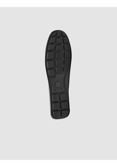 Cabani Siyah Tokalı Erkek Loafer Deri Ayakkabı Siyah