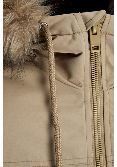 Jack & Jones 12258409 Jjconstruct Faux Fur Bomber Erkek Kadife Kürklü Ceket Elmwood