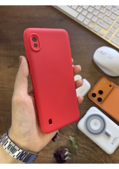 Samsung Galaxy A10 Uyumlu Kamera Korumalı Darbeye Dayanıklı Renk Atmayan Fab Silikon Kılıf Kırmızı