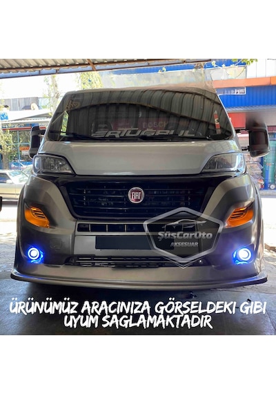 Fiat Ducato Uyumlu Üniversal Mercekli Angel Sis Farı Metal Su Geçirmez 76 Mm Mavi Halkalı Gündüz Farı Angel Eyes 2 Adet 00 Şüscaroto Aksesuar