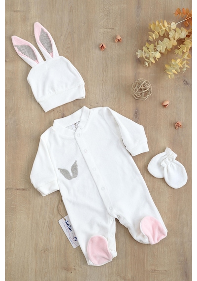 Sitilin Kız Bebek Beyaz Kadife Melek Kanatlı Taşlı Lüks Gündelik Ve Özel Günler İçin Harika Tulum Stl6827 Beyaz Sitilin Kız Bebek Beyaz Kadife Melek Kanatlı Taşlı Lüks Gündelik Ve Özel Günler İçin Harika Tulum Stl6827 Beyaz