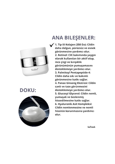 Sudee Collagen Protein Cream 50 Ml Kolajenli Besleyici Sıkılaştırıcı Krem