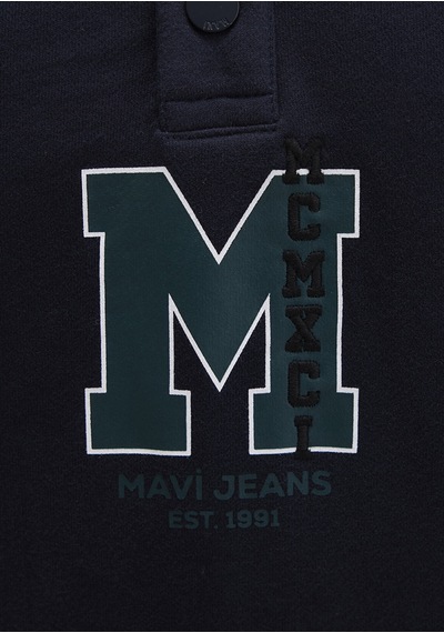 Mavi - M Logo Baskılı Lacivert Sweatshirt 0s10494-70490 Lacivert