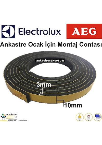 Electrolux Uyumlu Aeg Ankastre Ocak Için Sızdırmazlık Montaj Contası - 395778072