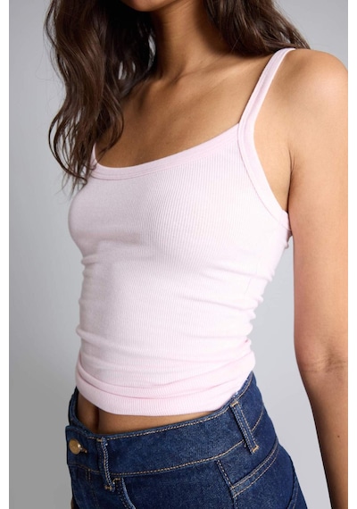 Defacto Fıtted U Yaka Fitilli Kaşkorse Atlet I2410ax26aupn74 Pembe-pn74