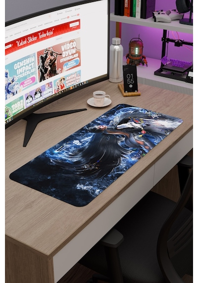 Bayonetta Kaymaz Dikişli Kauçuk Oyuncu Mousepad V5 - 70x30 Xl Gaming Mouse Pad Fare Altlığı
