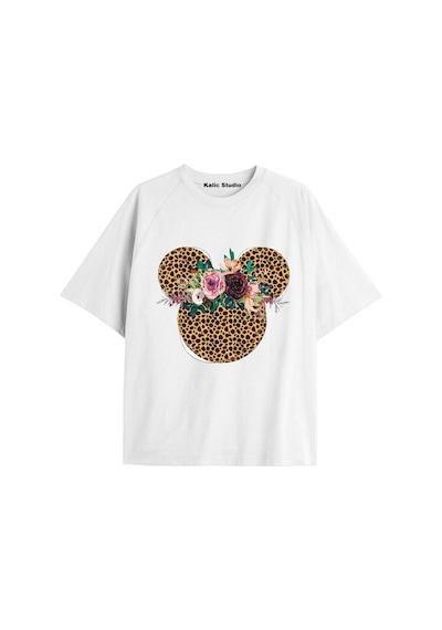 Kalic Studio Y2k Vintage Pickles Baskılı Siyah T-shirt Kod 134 Beyaz-134