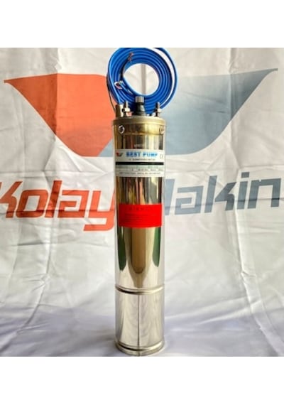 Dalgıç Derinkuyu,Tek Motor 4"-Pompa Kademesiz-Bakırsargı%%,Endüstriyel-3Hp-220V