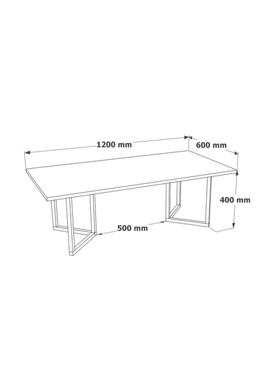 Yurudesign Blom Orta Sehpa Kayın Ahşap Ayaklı 120x60cm Kumsal Bl3-co