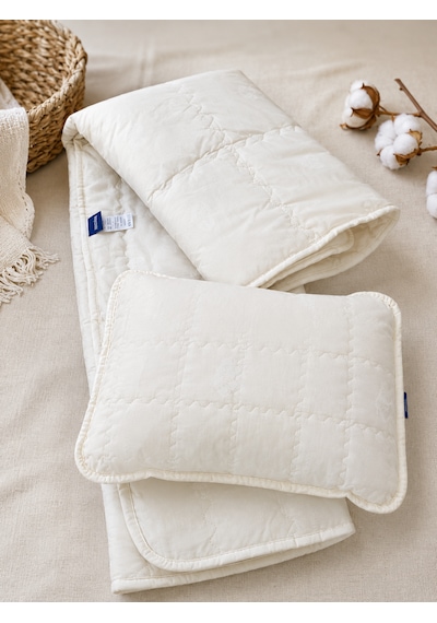 Viscolog %100 Woolmark Doğal Yün Bebek Uyku Yorganı Tela Çantalı 95x145 CM
