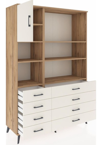 Hyperion Dolap 7 Raflı 8 Çekmeceli Tek Kapaklı 132x44x195 Çam-aytaşı/aytaşı Aytası/aytası Hyperion Dolap 7 Raflı 8 Çekmeceli Tek Kapaklı 132x44x195 Çam-aytaşı/aytaşı Aytası/aytası