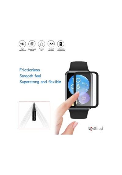 Huawei Watch Fit 2 Uyumlu Ekran Koruyucu Nano Esnek Cam Tam Kaplayan Ppm