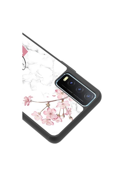 Vivo Y20 Sakura Girl Boss Tasarımlı Glossy Telefon Kılıfı Çok Renkli