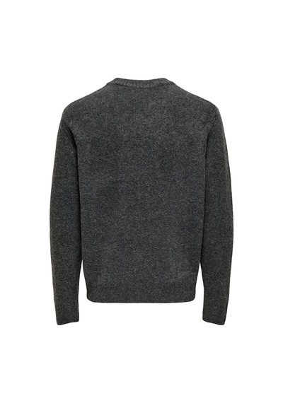 Only & Sons Onsmove Rlx Brushed V-neck Knıt Erkek Siyah Kazak - 22035138 Siyah