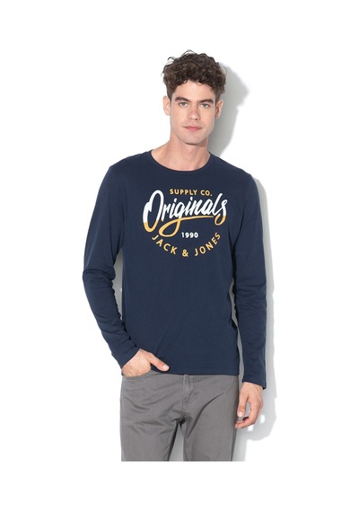 Jack & Jones Erkek Sweatshırt 12161385-navy 12161385-navy Lacivert Lacivert